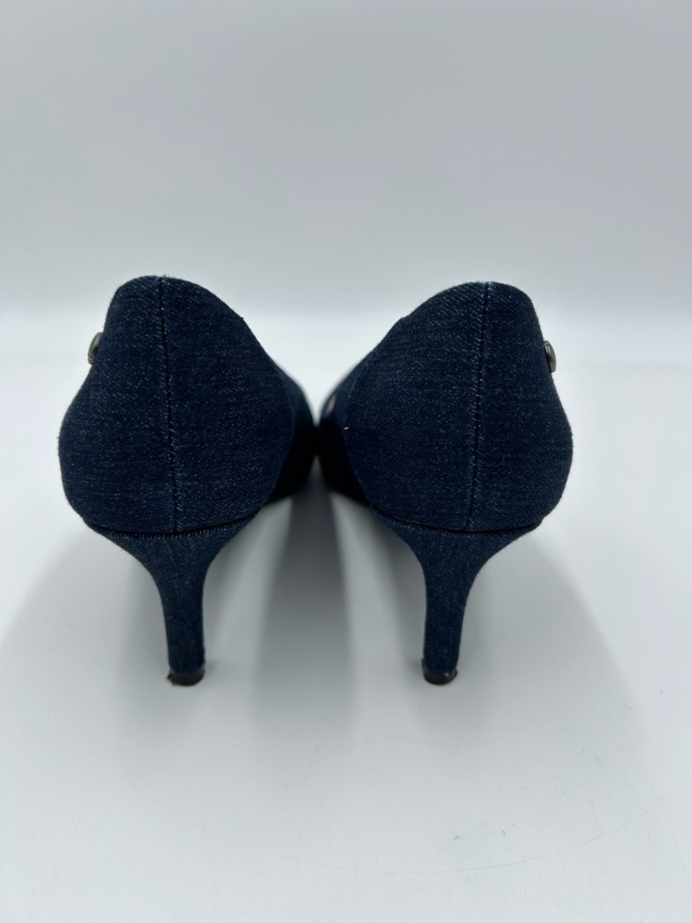 Life Stride Dark Blue Denim Round-Toe Pumps 6.5 - Picture 5 of 6